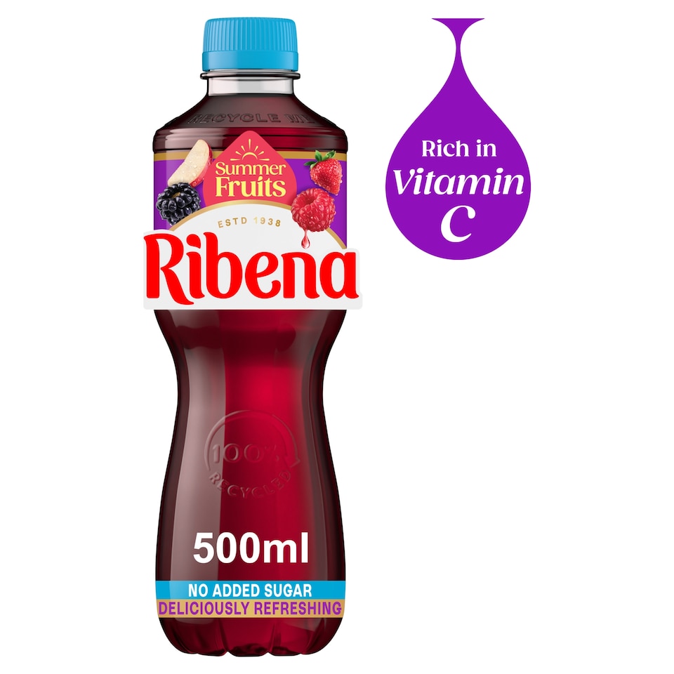 image 1 of Ribena Summer Fruits No Added Sugar Juice Drink 500ml