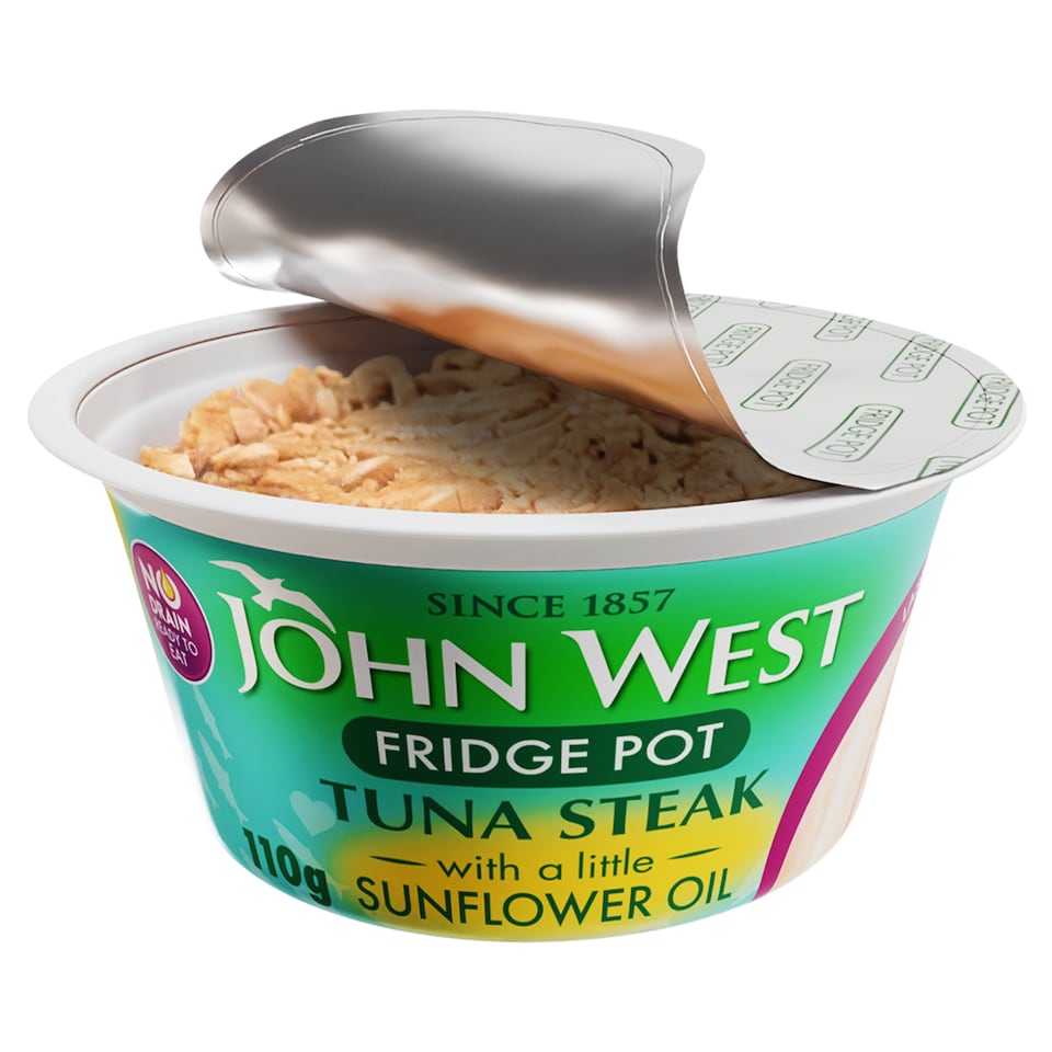 image 1 of John West No Drain Fridge Pot Tuna Steak with a Little Sunflower Oil 3x110g
