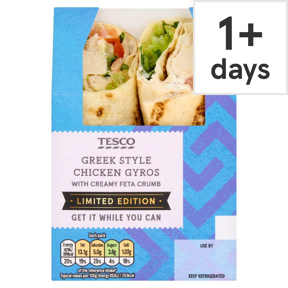 Tesco Greek Style Chicken Gyros