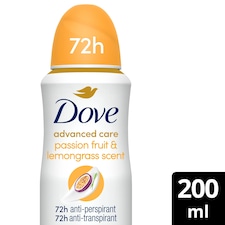 Dove Women Go Fresh Passion Fruit 72h Advanced Care Antiperspirant Deodorant 200ml
