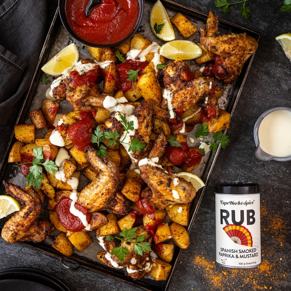 image 1 of Cape Herb & Spice Rub Spanish Smoked Paprika & Mustard Seasoning 100g