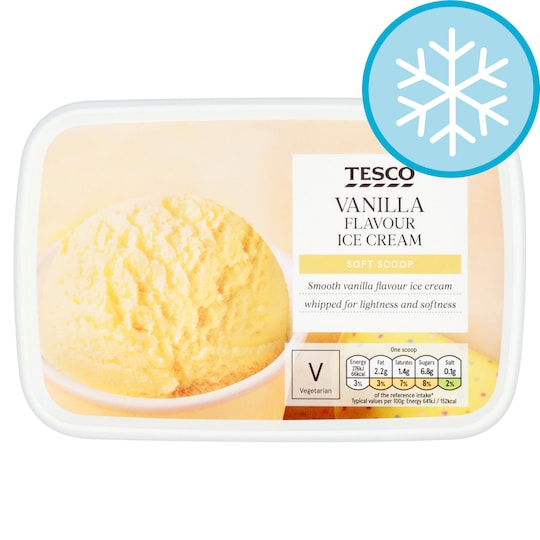 TESCO SOFT SCOOP VANILLA ICE CREAM 1LTR Tesco Groceries