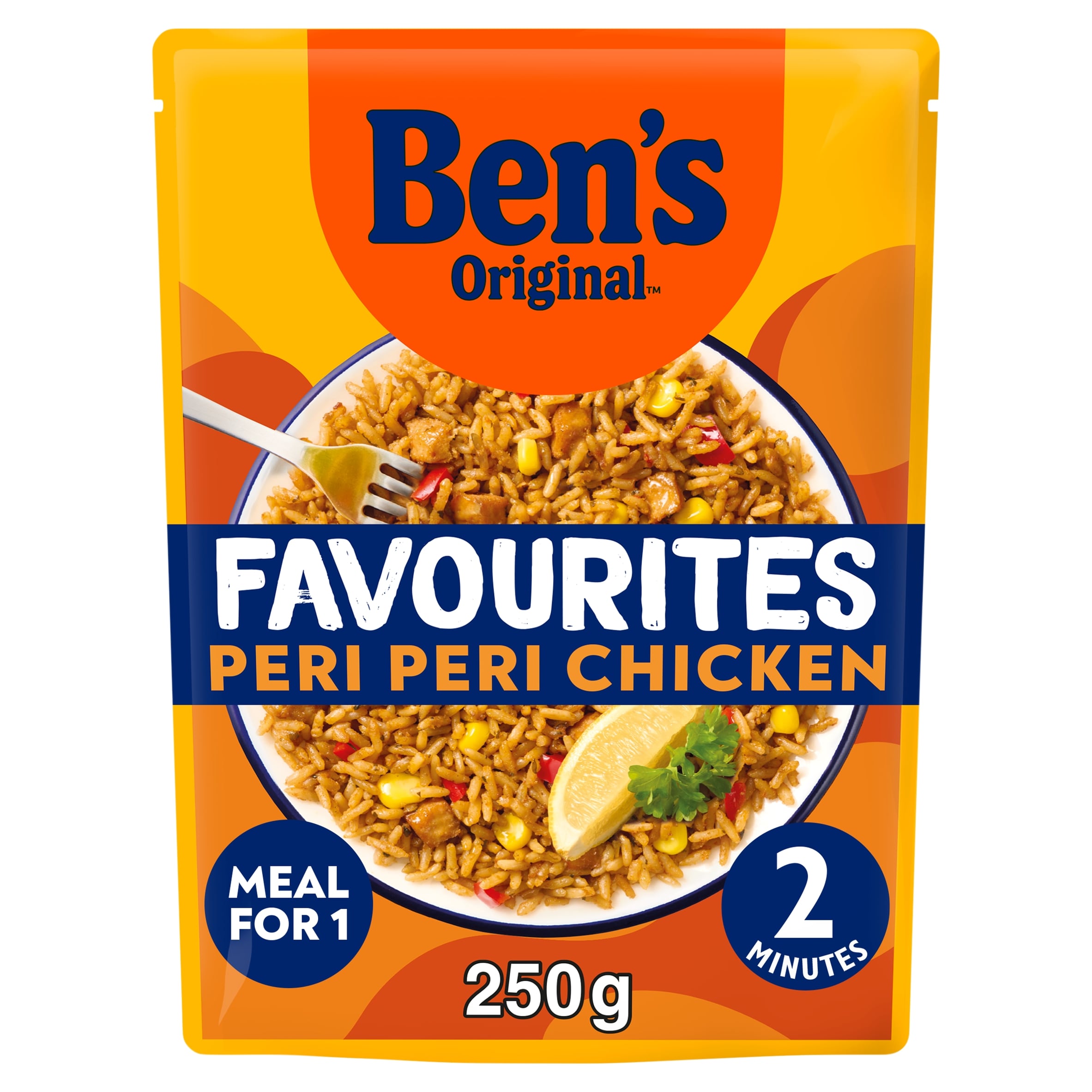 Bens Original Favourites Peri Peri Chicken and Vegetable Microwave Rice Meal 250g