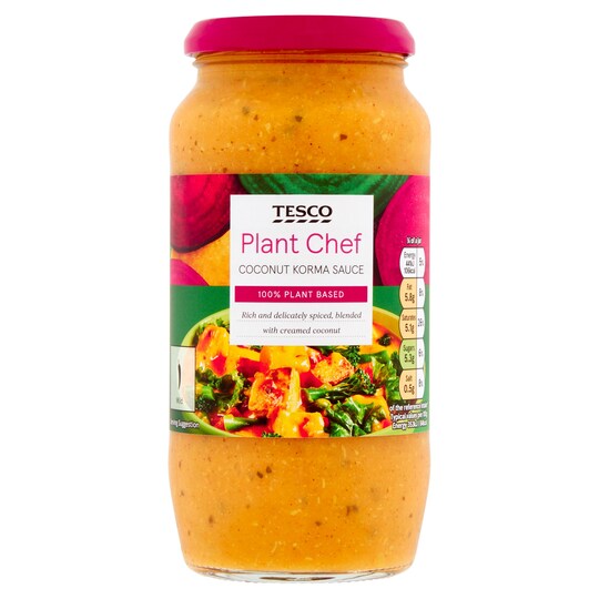 Tesco Plant Chef Coconut Korma Sauce 500G Tesco Groceries
