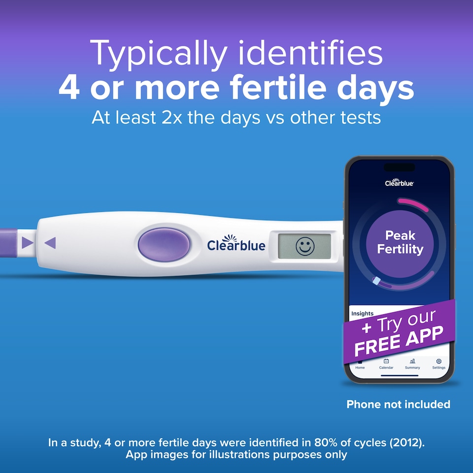 image 1 of Clearblue Advanced Digital Ovulation Test with 10 Pack