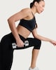 image 3 of F&F Active Zip Front High Support Sports Bra in Black