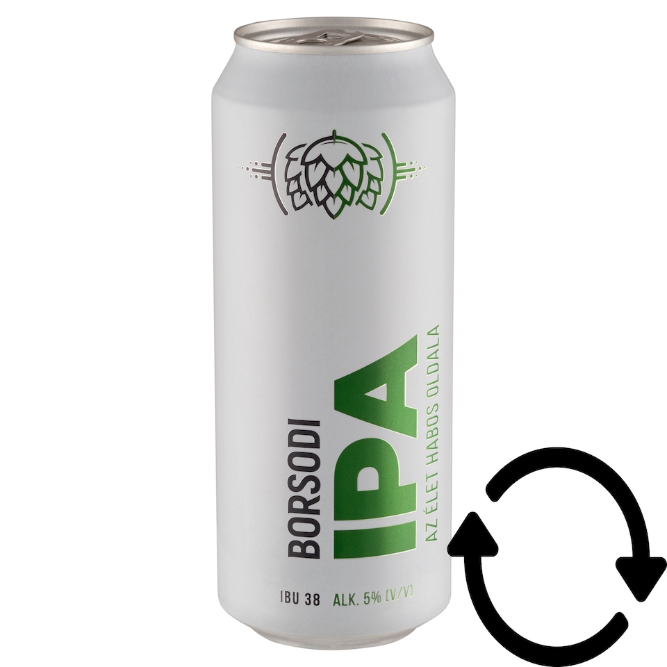 Borsodi IPA Premium Lager Top-Fermented Unfiltered Beer 5% 0,5 l