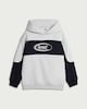 image 3 of F&F Boys Cotton Rich Colour Block Slogan Hoodie in Grey Marl