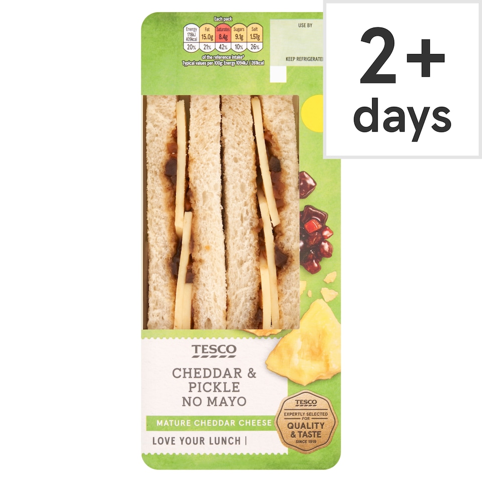 Tesco Cheese & Pickle Sandwich