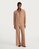 image 1 of F&F Ribbed Revere Button Up Pyjama Set in Med Nude
