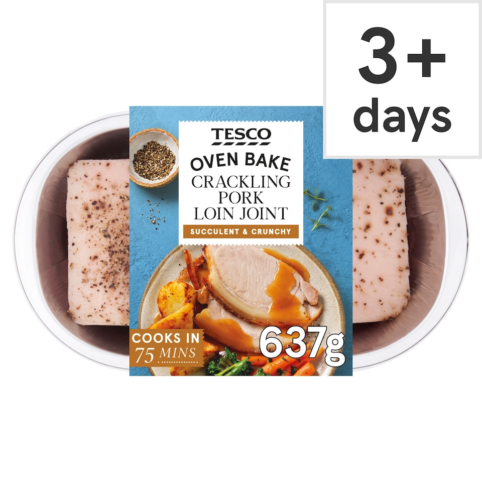 Tesco Crackling Pork Loin Joint 637G