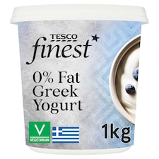 Tesco Finest 0% Fat Greek Yoghurt 1KG