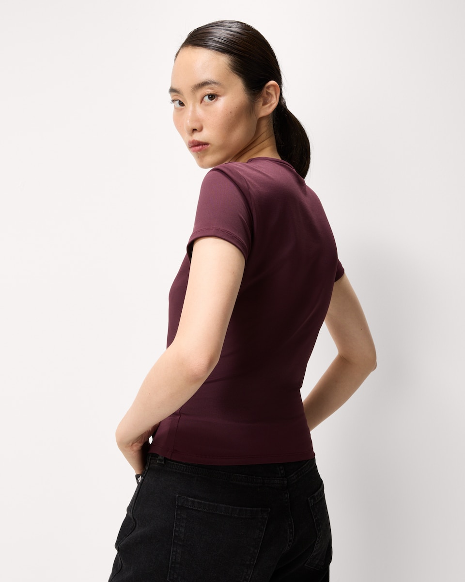 image 1 of F&F Polyamide Short Sleeved T-Shirt in Purple