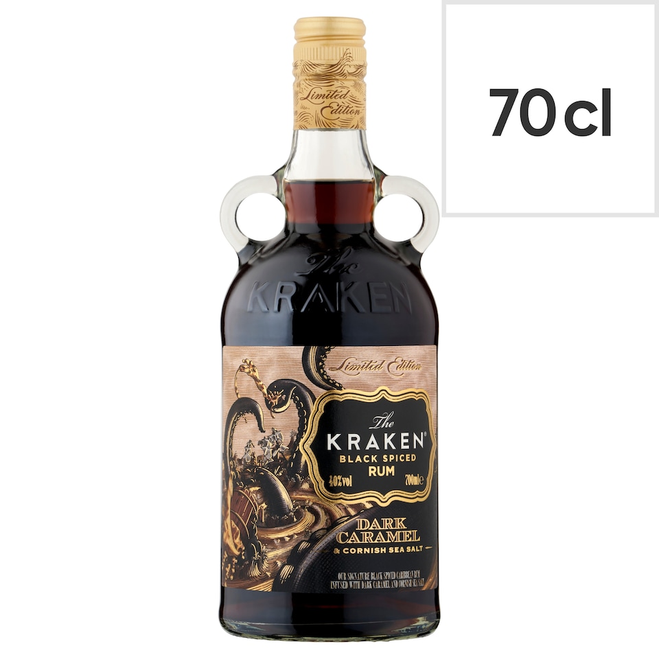 image 1 of The Kraken Black Spiced Rum Dark Caramel & Cornish Sea Salt 70cl