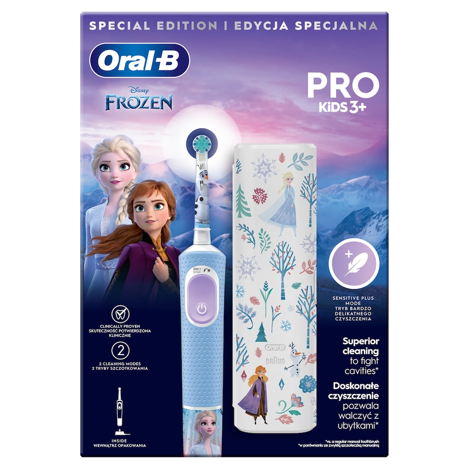 obrázok 1 z Oral-B Pro Kids Ľadové kráľovstvo Elektrická Zubná Kefka