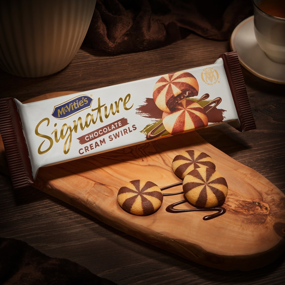 image 1 of McVitie's Signature Smooth Chocolate Cream Swirls Biscuits 142g