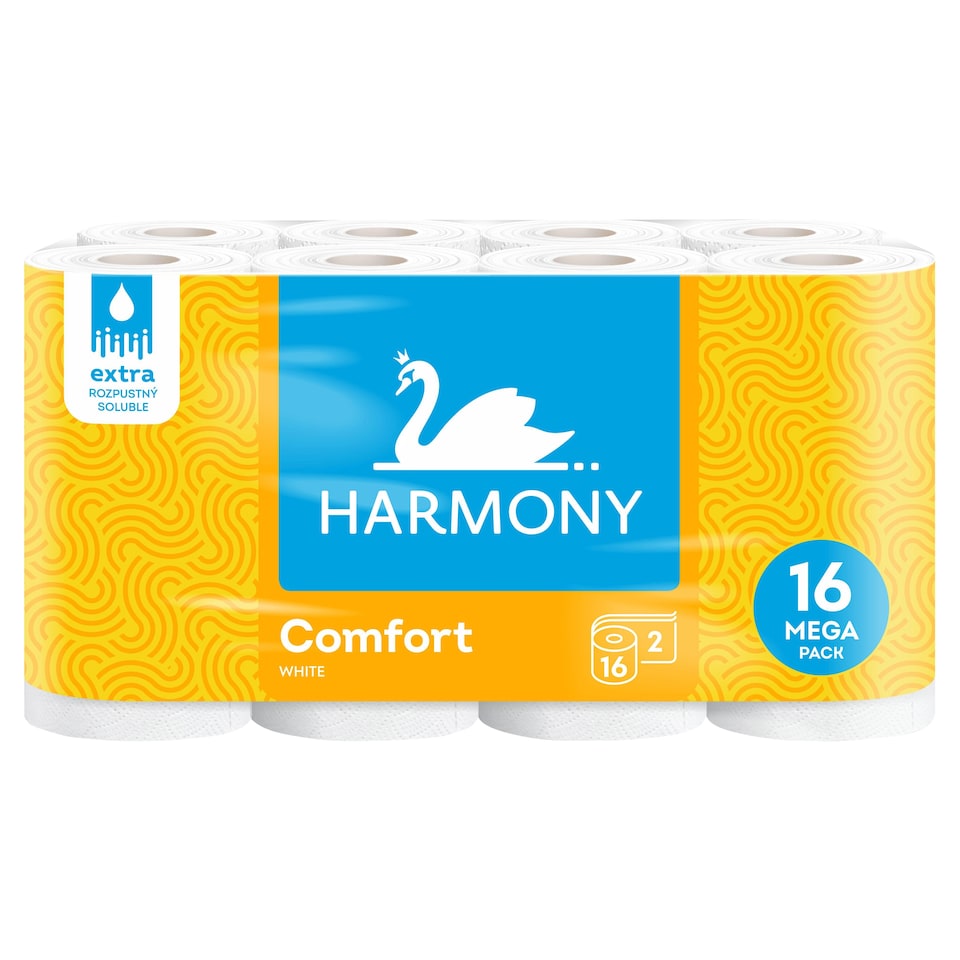 Harmony Comfort White toaletný papier 2 vrstvy 16 ks