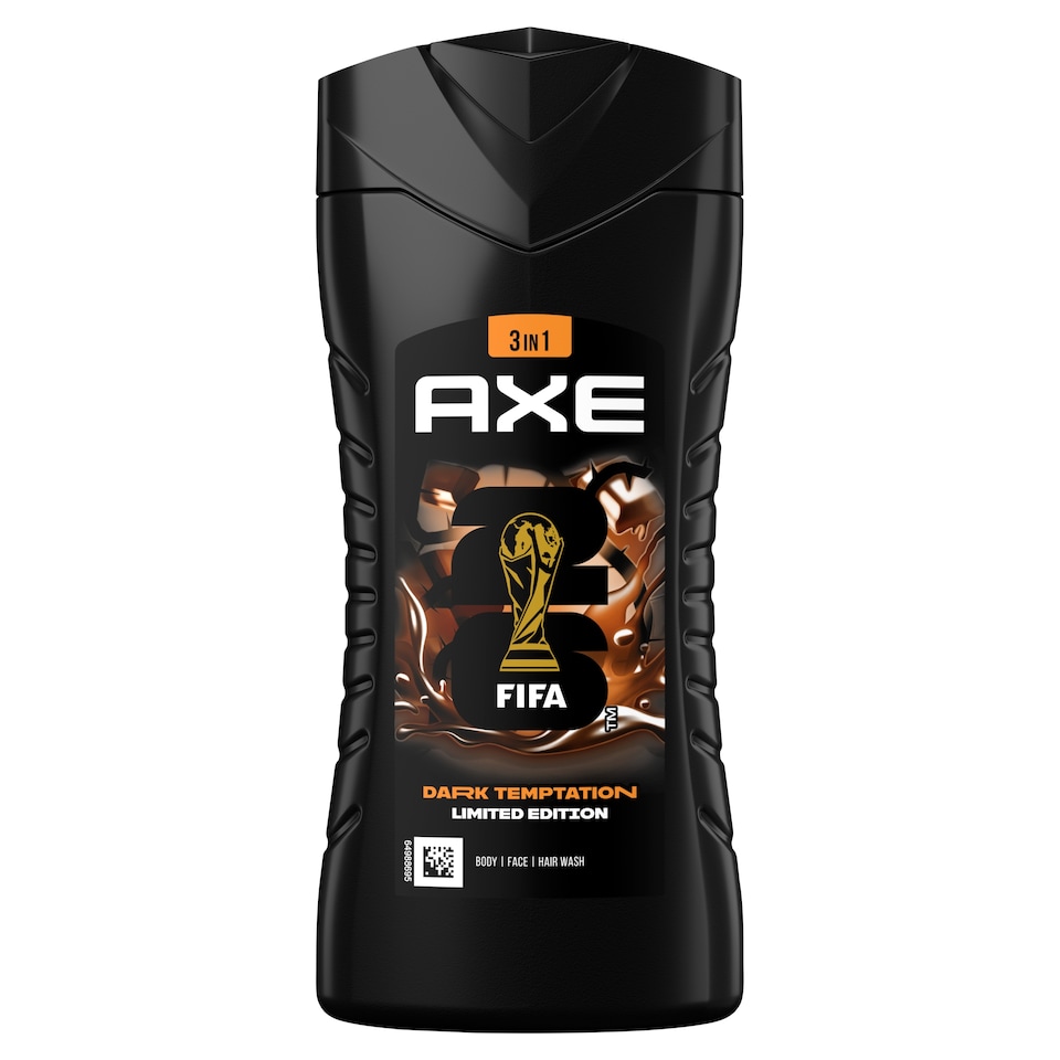 AXE FIFA Dark Temptation 3 in 1 tusfürdő testre, arcra, hajra 250 ml
