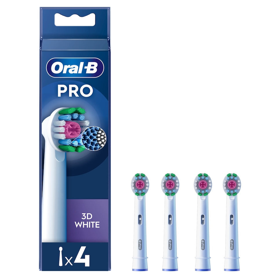 image 1 of Oral-B Pro 3D White Refill Heads 4 Pack