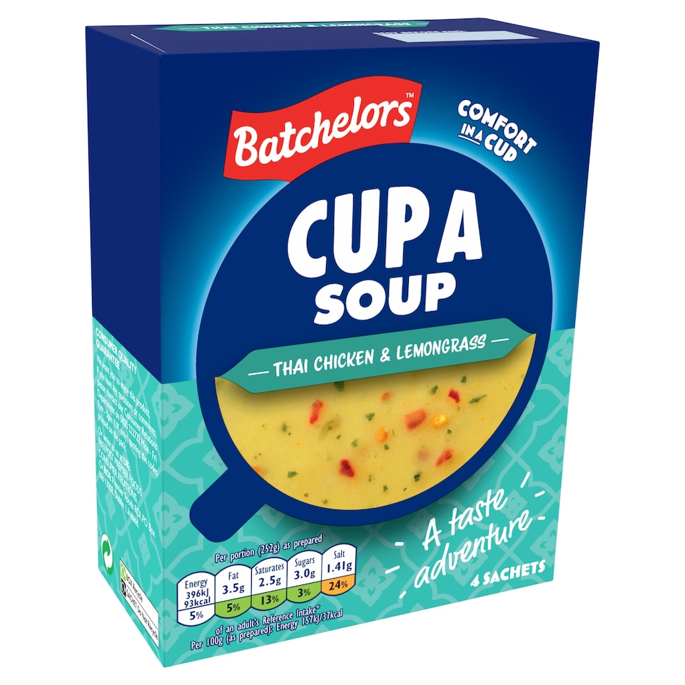 image 1 of Batchelors Cup A Soup Thai Chicken Lemongrass 4 Sachets 88G
