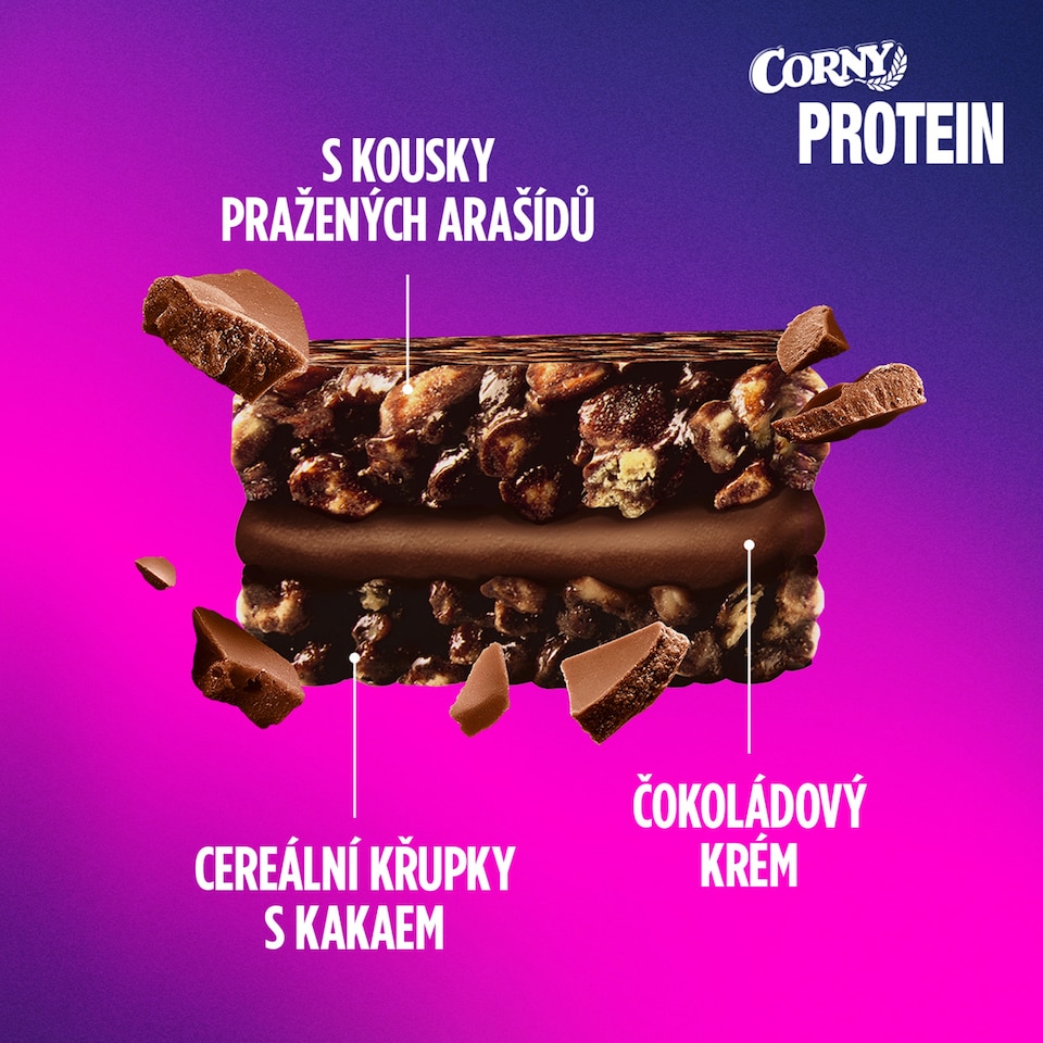 Obrázek 1 pro produkt CORNY Crunch & Cream Čokoláda 35g