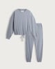 image 5 of F&F Waffle Textured Drawstring Pyjama Set in Blue
