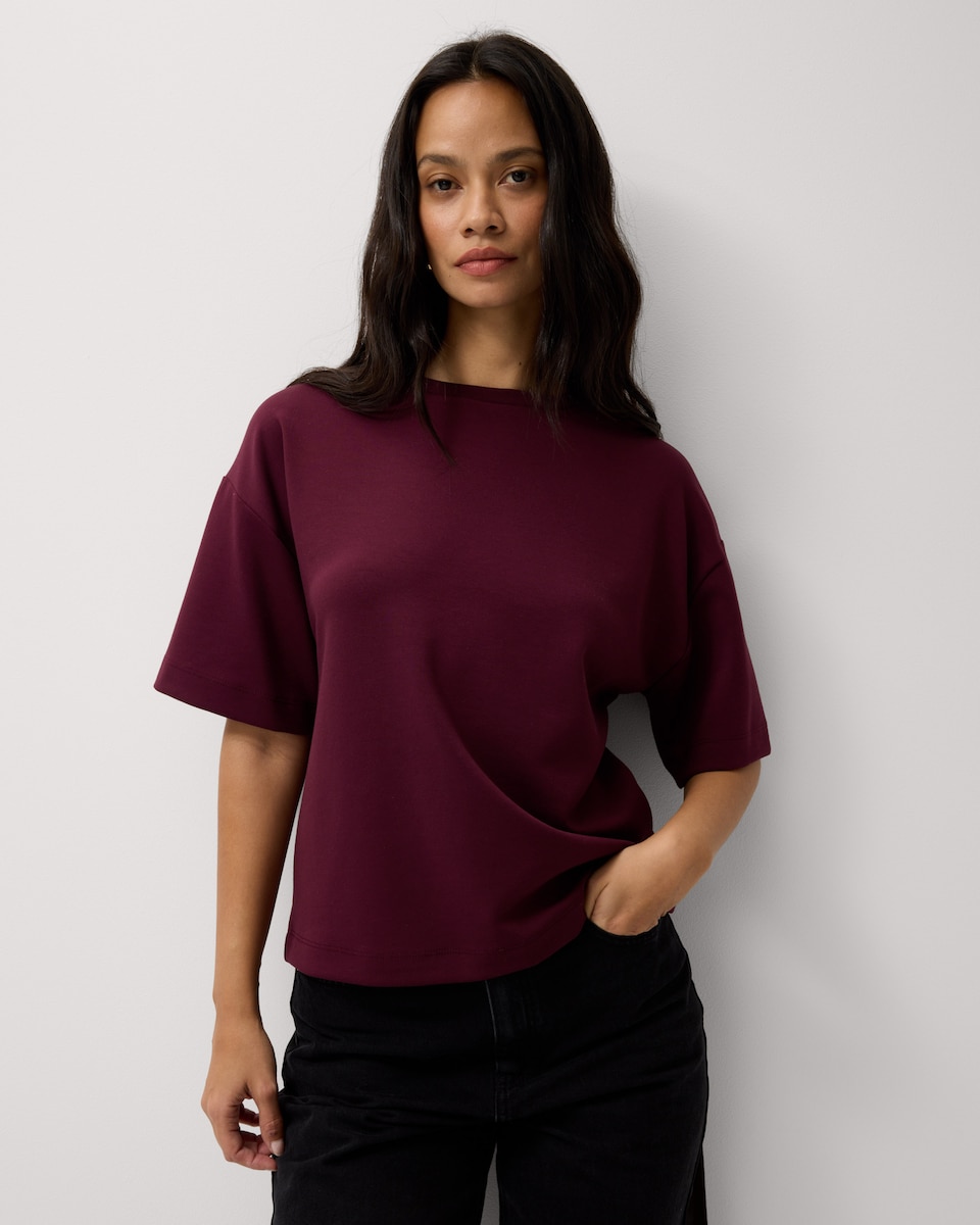 image 1 of F&F Scuba Oversized Fit Top in Purple
