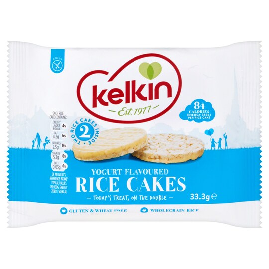 Kelkin Yoghurt Twin Pack Rice Cake 33.3G Tesco Groceries