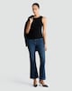 image 2 of F&F Lurex Ribbed Crew Neck Racer Vest in Black