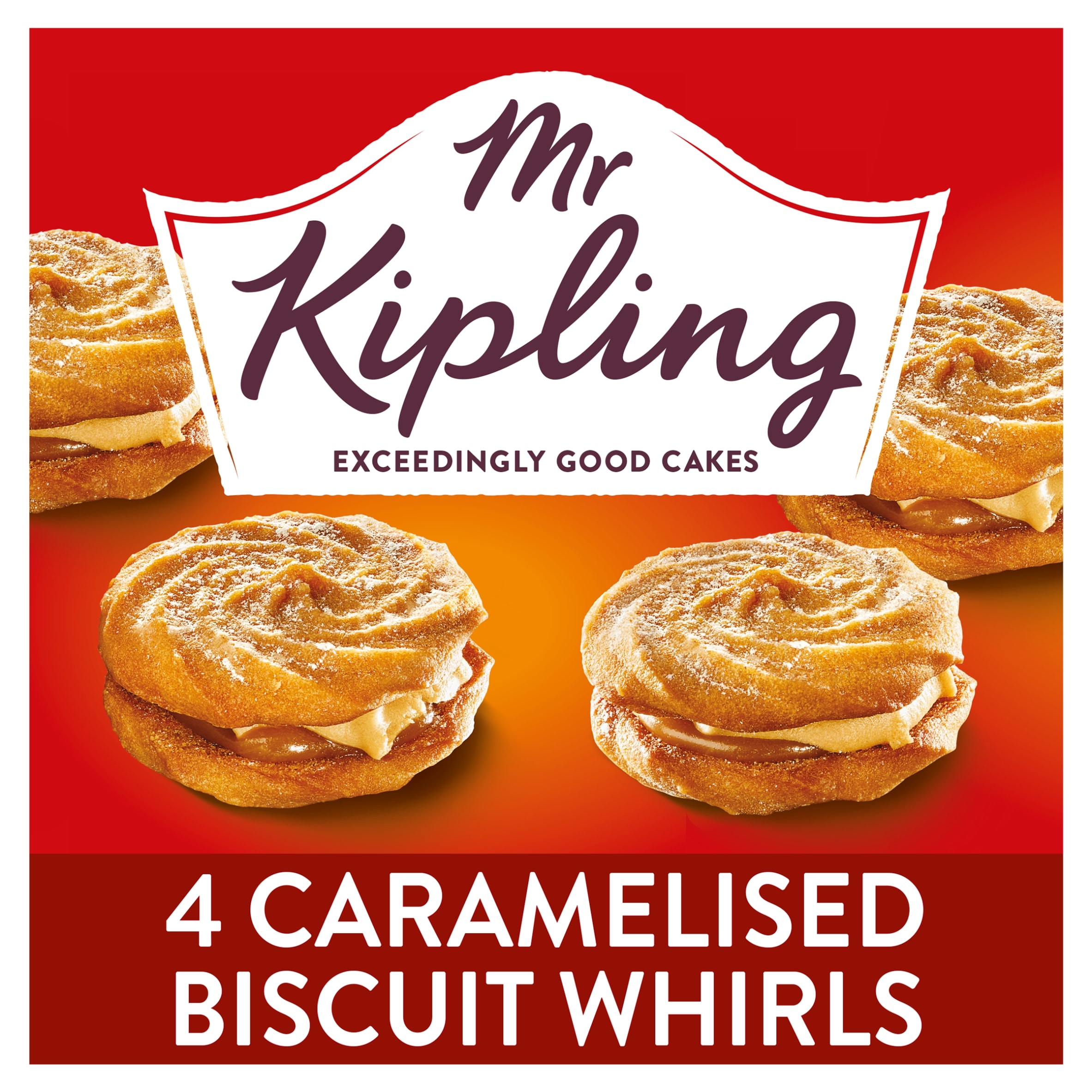 Mr Kipling Caramelised Biscuit Whirls Cakes 4 Pack