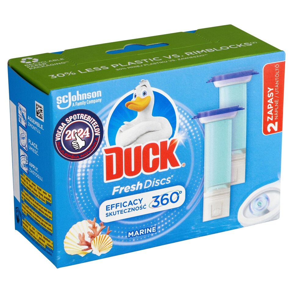 image 1 of Duck Fresh Discs Toilet Cleaner Marine Refill 2 x 36 ml (72 ml)