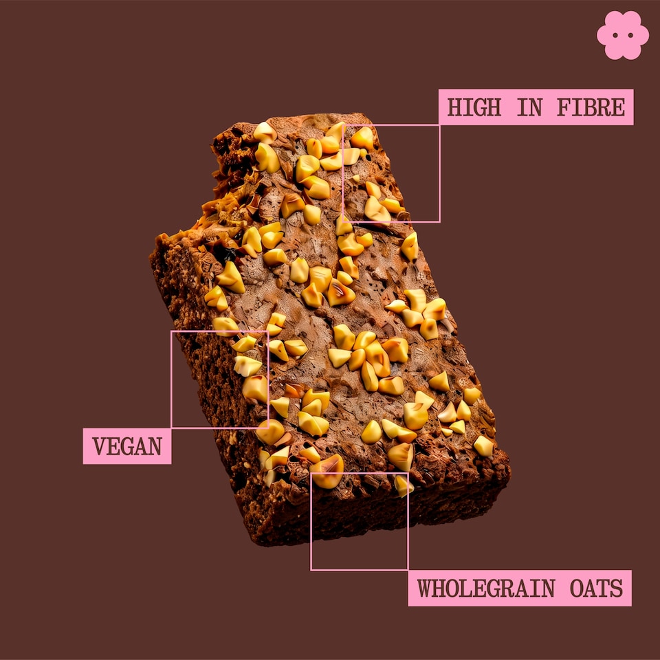 image 1 of Graze Hazelnut & Dark Chocolate Oat Brownies 3x45g