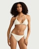 image 2 of F&F Striped Ring Detail Halter Neck Bikini Top in Gold