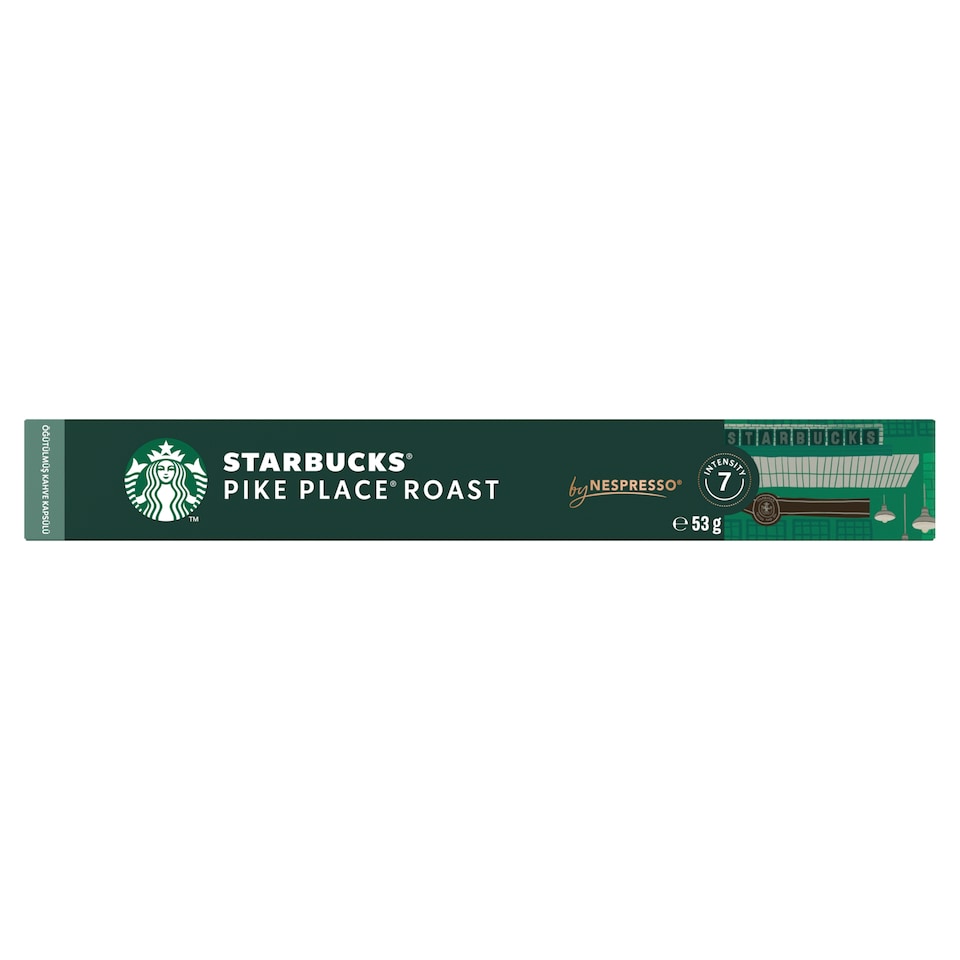 Starbucks by Nespresso Pike Place Roast őrölt pörkölt kávé 10 kapszula 53 g   1. kép