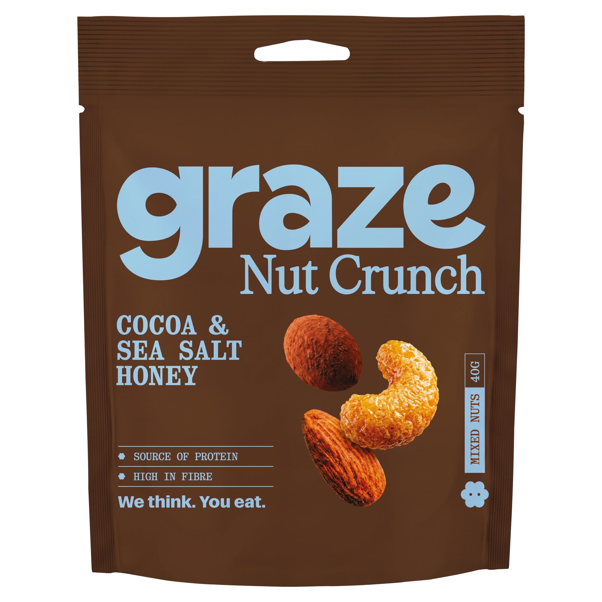 Graze Cocoa and Sea Salt Honey Nut Crunch 40g
