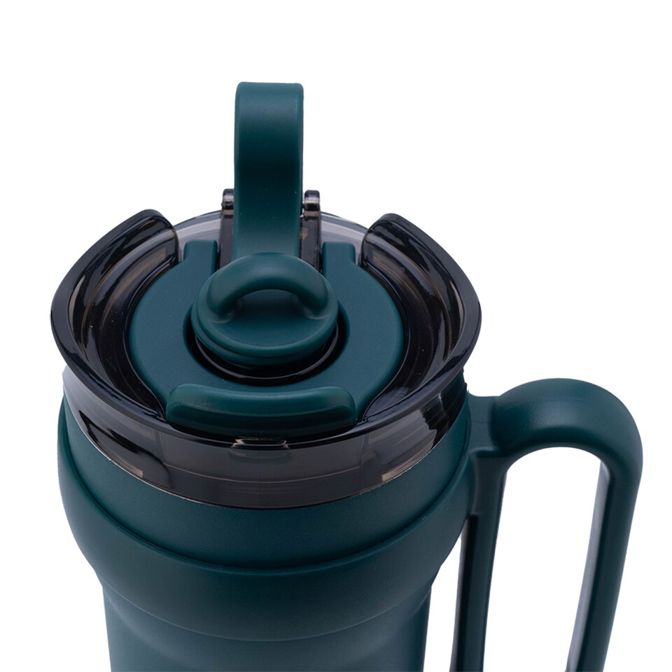 image 1 of Tesco Green Tumbler with Oval Handle 850Ml