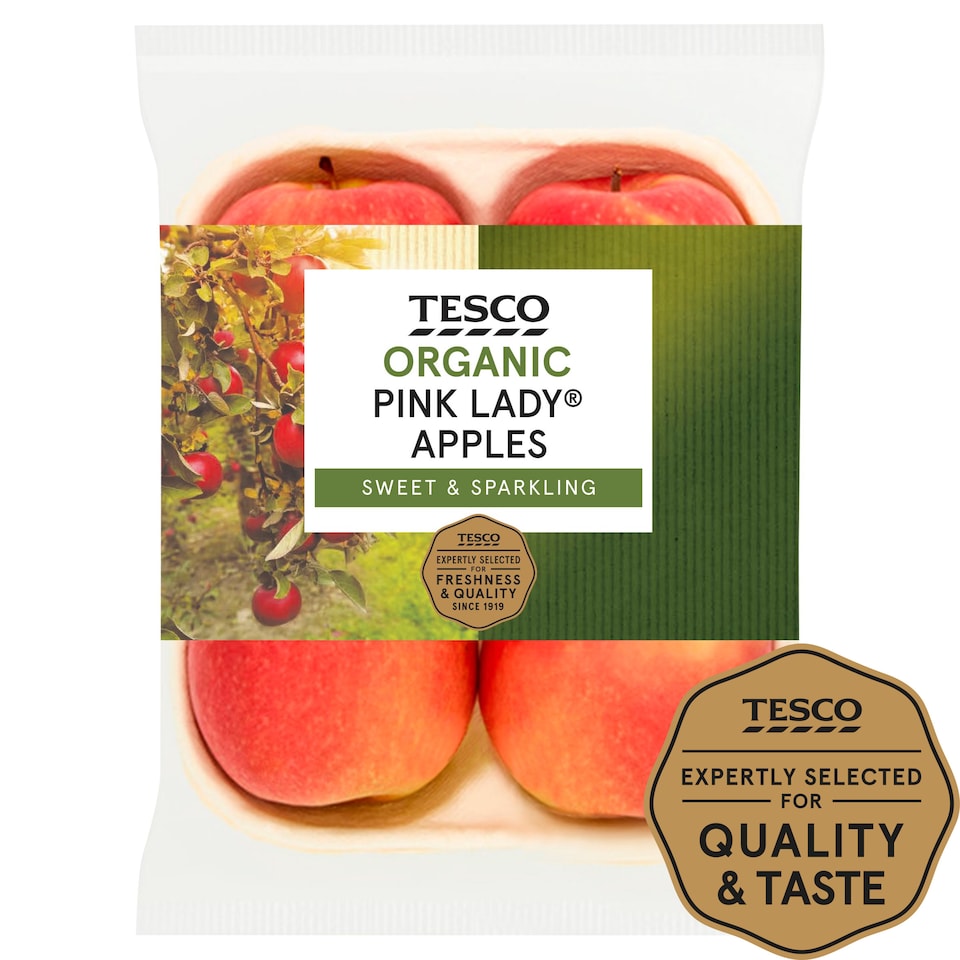 Tesco Organic Pink Lady Apples Approx 4 Tesco Groceries