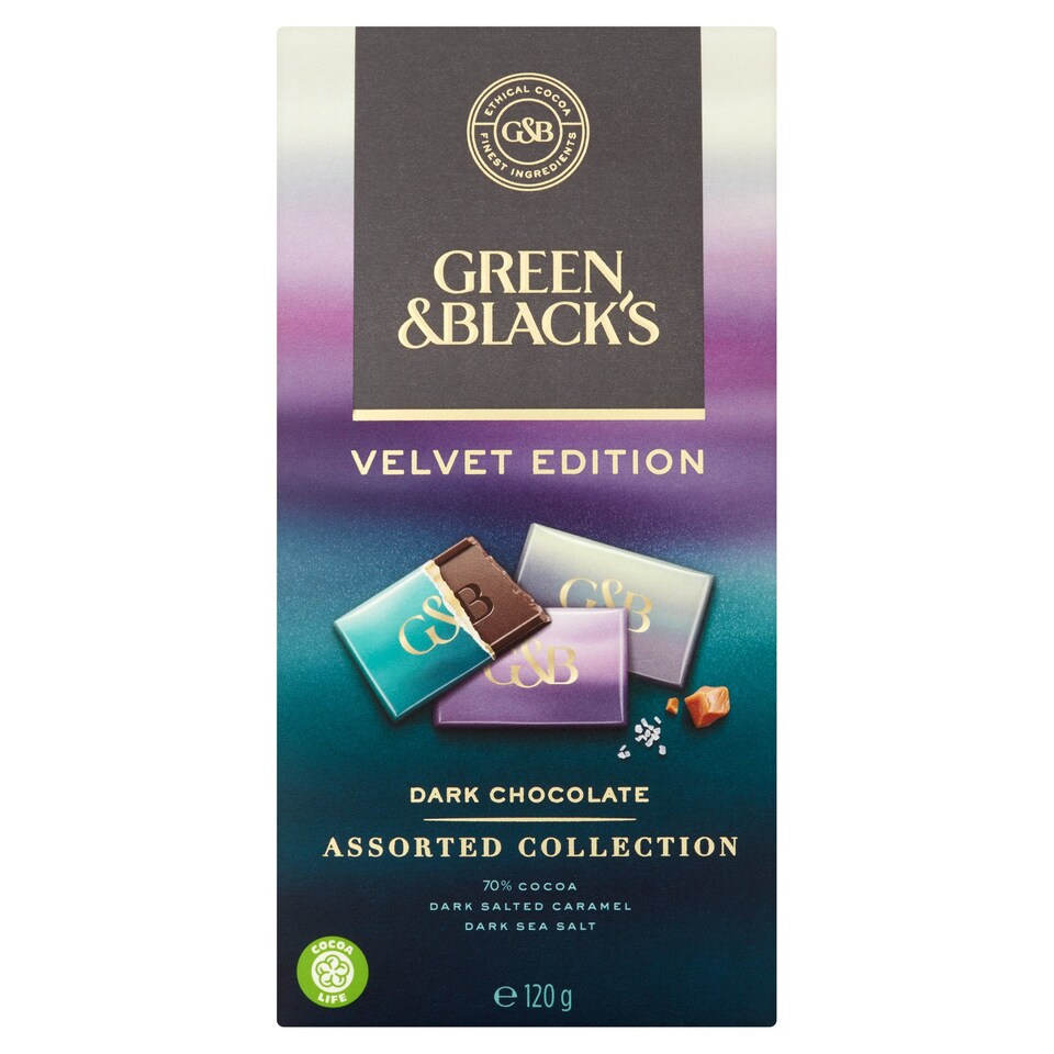 image 1 of Green And Black Assorted Dark Chocolate 120G