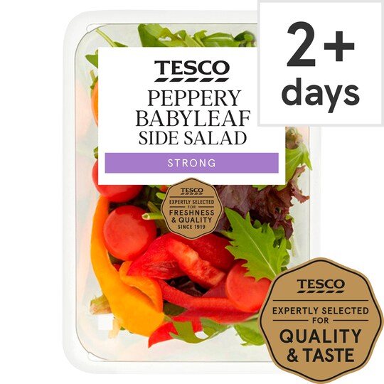 Tesco Peppery Babyleaf Salad Bowl 95G Tesco Groceries