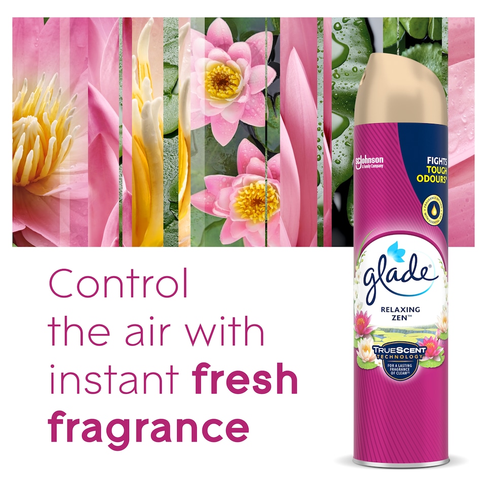 image 1 of Glade Relaxing Zen Air Freshener Aerosol Spray 300ml