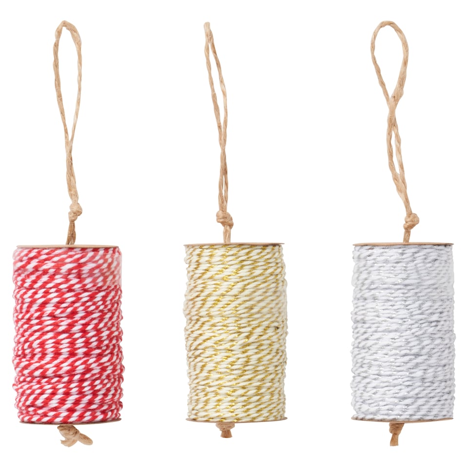 Tesco Christmas Twine Mixed Colour Assortment