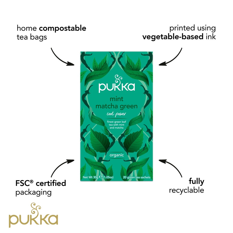 image 1 of Pukka Organic Mint Matcha 20 Tea Bags 30G