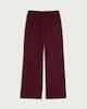 image 4 of F&F Textured Wide Leg Trousers in Burgundy