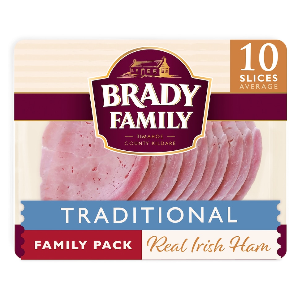 Brady Family Traditional Irish Ham 10 Slices 120G