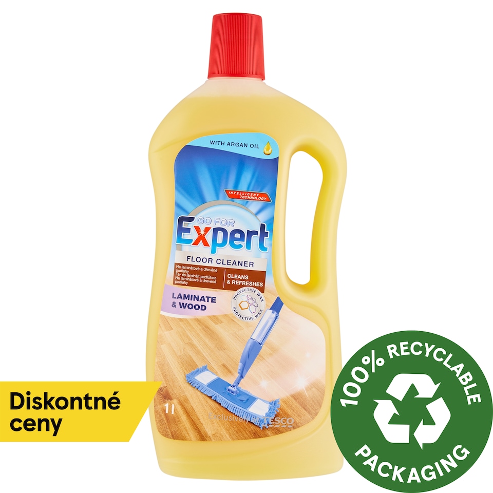 Go for Expert Laminate & Wood Floor Cleaner with Argan Oil 1 L