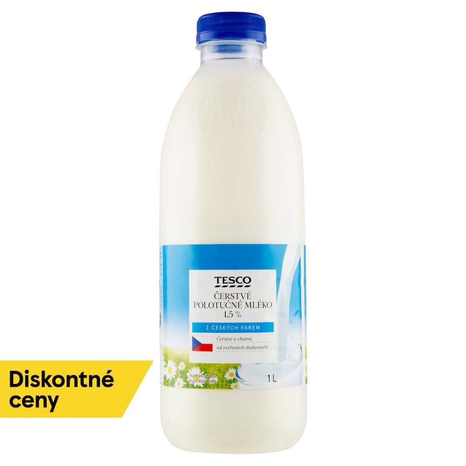 Tesco Semi-Skimmed Milk 1.5 % 1 L
