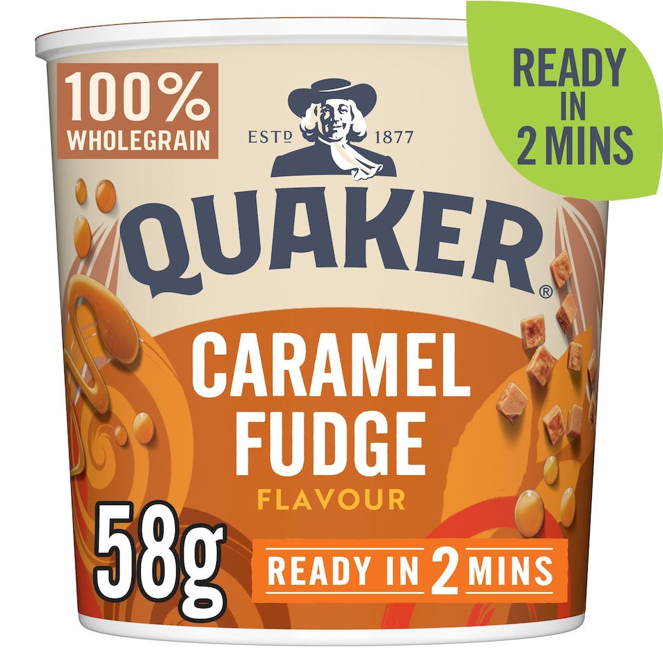 image 1 of Quaker Caramel Fudge Porridge Pot 58G