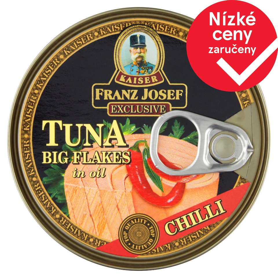 Franz Josef Kaiser Exclusive Tuňák kousky ve slunečnicovém oleji s chilli 170g