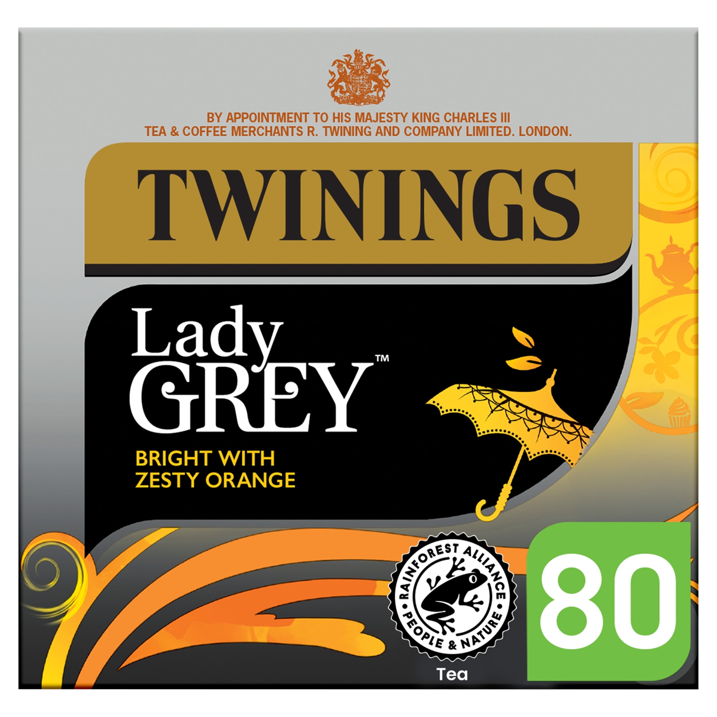 Twinings Lady Grey Tea Bags 80 Pack 200g