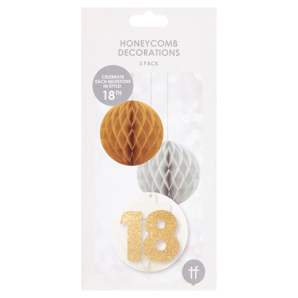 Honeycomb Decorations 3 Pack Age 18
